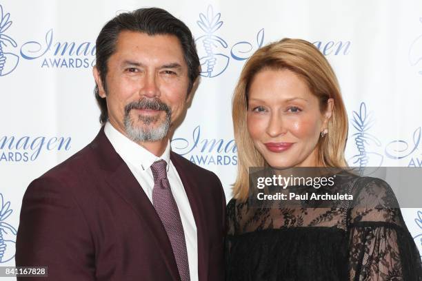 Actor Lou Diamond Phillips and his Wife Yvonne Phillips attend the 32nd Annual Imagen Awards at the Beverly Wilshire Four Seasons Hotel on August 18,...