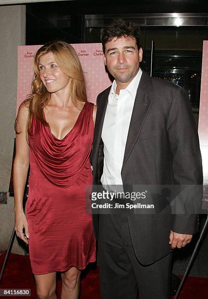Actors Connie Britton and Kyle Chandler arrive at "Lars and the Real Girl" premiere at the Paris Theater on October 3, 2007 in New York City