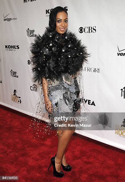 Solange arrives at Conde Nast Media Group's Fifth Annual Fashion Rocks at Radio City Music Hall on September 5, 2008 in New York City.