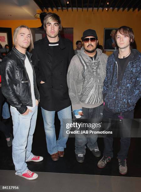 Indie rock group Fightstar attends the BT Digital Music Awards 2008 held at The Roundhouse on October 1, 2008 in London, England.