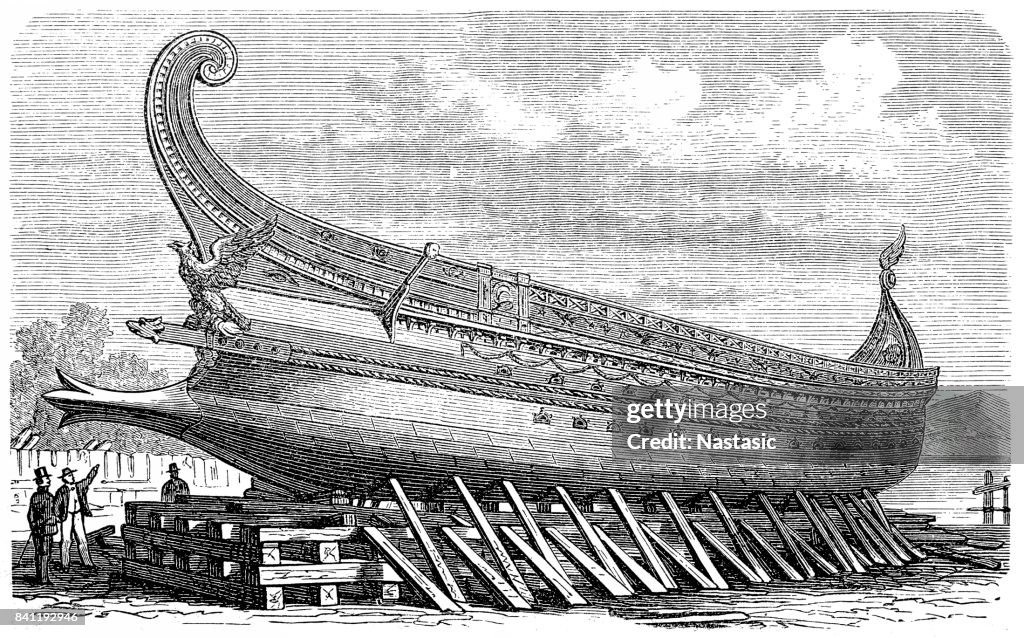 Trireme, an ancient galley by Phoenicians, Greeks and Romans