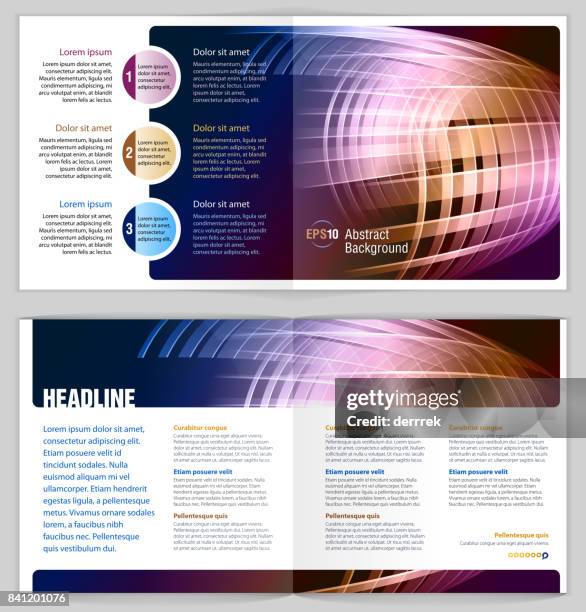 leaflet design example. - framework infographic stock illustrations