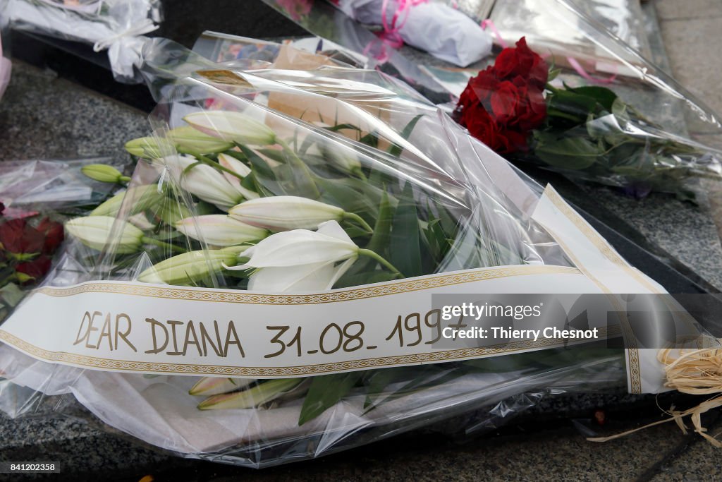 Tribute to Princess Diana At the Flame of Liberty Statue, Near Pont De L'Alma In Paris