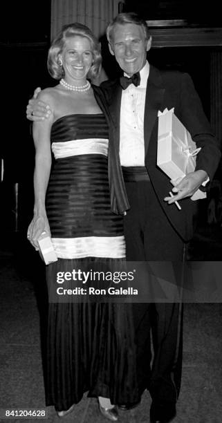 Adair Atwell and Bill Beutel attend Tiffany's Anniversary Party on September 14, 1987 at the Museum of Modern Art in Ne York City.