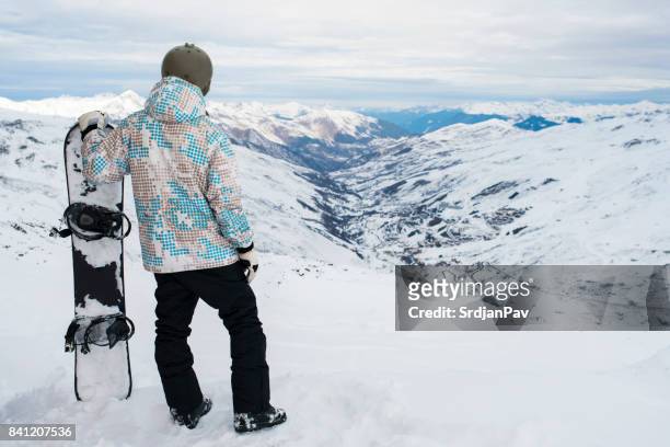 snowboarder - val thorens fotografías e imágenes de stock