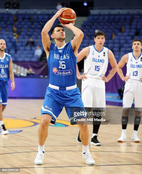 Kostas Papanikolaou during the FIBA Eurobasket 2017 Group A match between Iceland and Greece on August 31, 2017 in Helsinki, Finland.