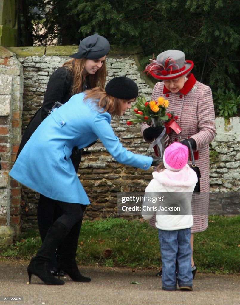 Royals Attend Christmas Day Service At Sandringham