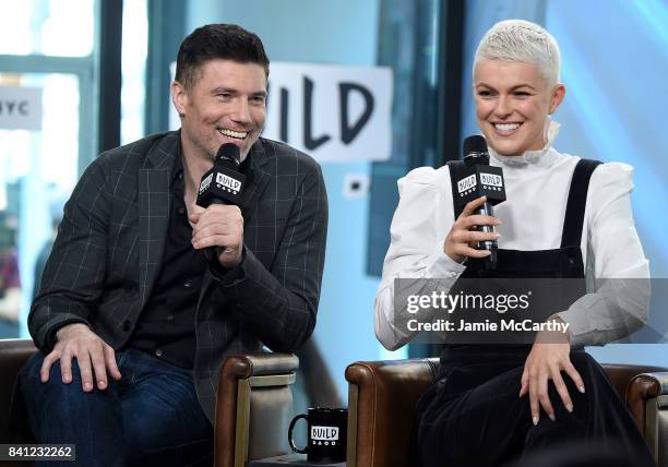 Anson Mount and Serinda Swan attend the Build Series to discuss their new show "Inhumans"at Build Studio on August 31, 2017 in New York City.