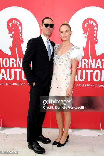 Michael Polish and Kate Bosworth attend the 'Miu Miu Women's Tales' photocall during the 74th Venice Film Festival at on August 31, 2017 in Venice,...