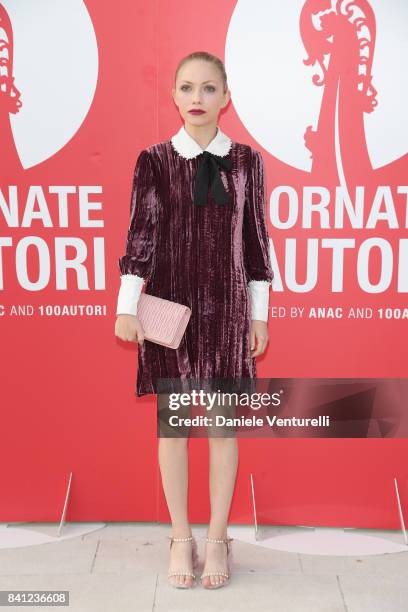 Tavi Gevinson attends the 'Miu Miu Women's Tales' photocall during the 74th Venice Film Festival at on August 31, 2017 in Venice, Italy.