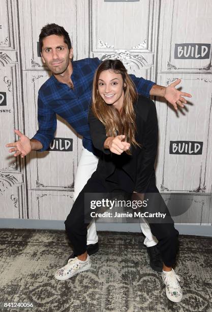 Nev Schulman and Laura Perlongo attend the Build Series to discuss "We Need To Talk" And "Catfish"at Build Studio on August 31, 2017 in New York City.