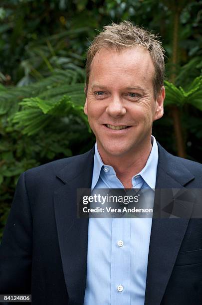 Kiefer Sutherland attends the "24: Redemption" press conference at the Four Seasons Hotel on September 29, 2008 in Beverly Hills, California.