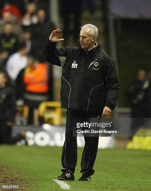 Mick McCarthy, the Wolves Manager looks dejected during the Coca-Cola Championship match between Wolverhampton Wanderers and Sheffield United at...