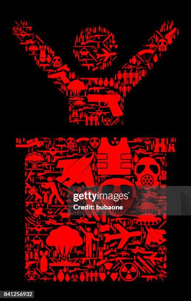 man on pdium war and modern warfare vector icon pattern - protest mask stock illustrations