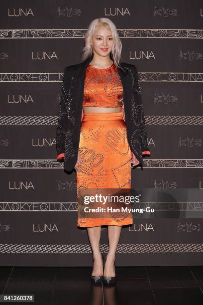 Hyoyeon of Girls' Generation attends the LUNA "LUNA X KYE" Collaboration Collection Photocall on August 31, 2017 in Seoul, South Korea.