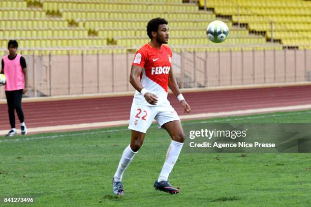 Jordi Mboula of Monaco during the friendly match between As Monaco and Nimes Olympique at Stade Louis II on August 31, 2017 in Monaco, Monaco.