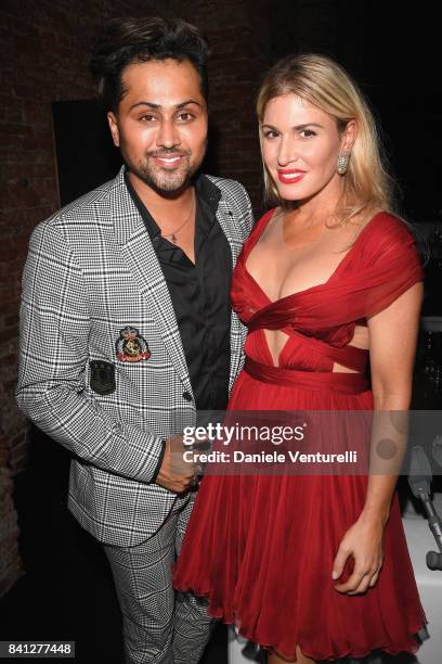 Hofit Golan and Samuel Sohebi attend Vanity Fair 'So Wonderful' Party during the 74th Venice Film Festival at Cipriani Hotel on August 31, 2017 in...