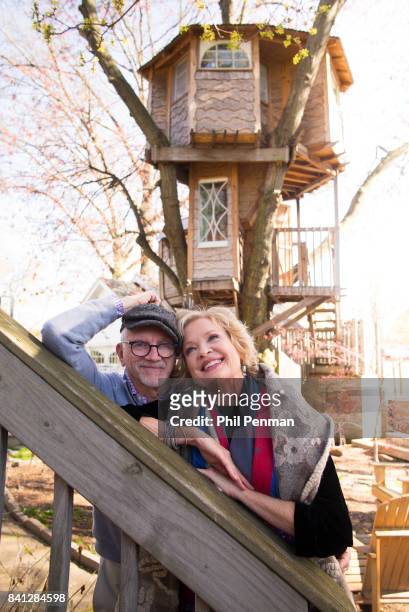 Actress Christine Ebersole and hubsand/painter Bill Moloney are photographed for Closer Weekly Magazine on April 14, 2016 at home in New Jersey....