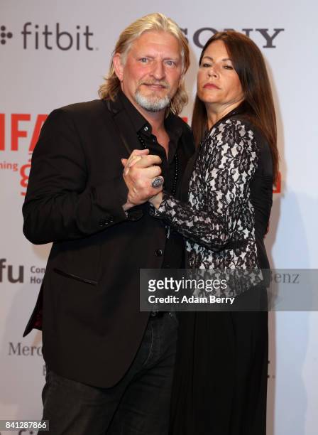 Frank Kessler and his wife Doreen Kesslerr arrive for the IFA 2017 opening gala on August 31, 2017 in Berlin, Germany.