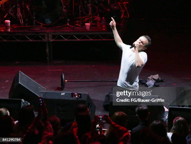 Singer Svatoslav Vakarachuk of the band Okean Enzy performs at the Avalon, Hollywood on March 13, 2017 in Los Angeles, California.