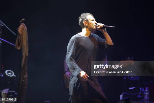 Singer Svatoslav Vakarachuk of the band Okean Enzy performs at the Avalon, Hollywood on March 13, 2017 in Los Angeles, California.