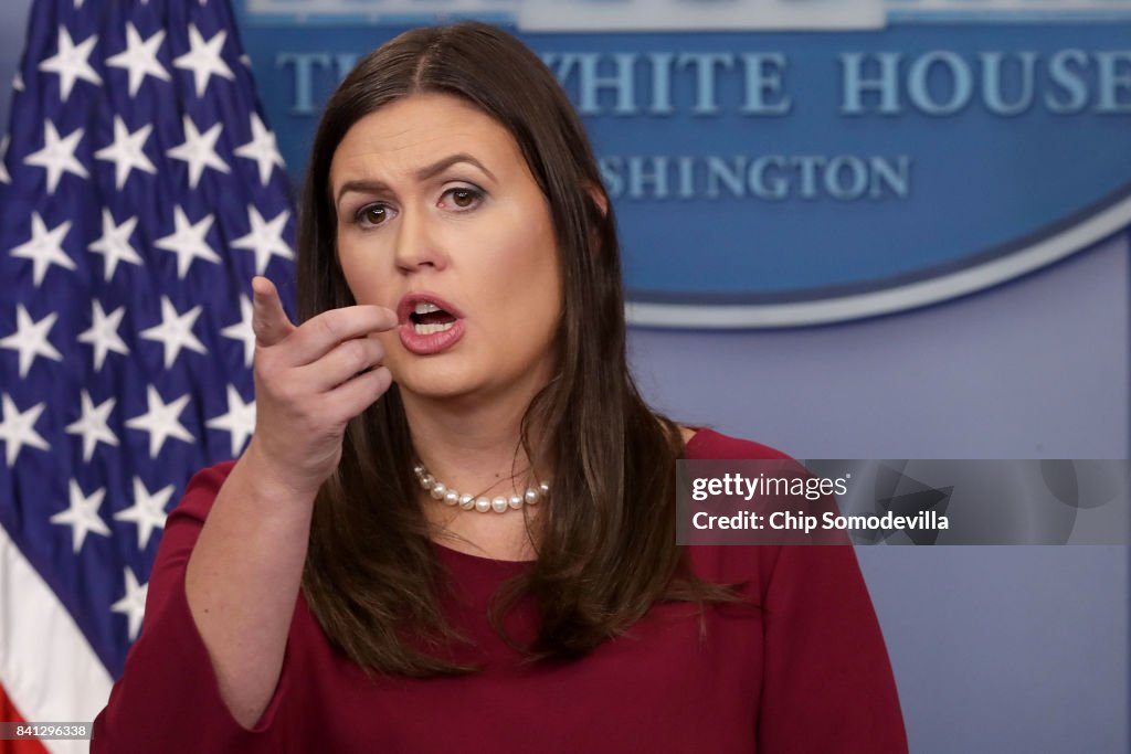 Press Secretary Sarah Sanders Holds Daily Press Briefing At The White House