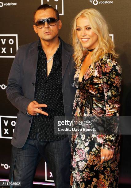 Paul Danan and Amelia Lily attend the VOXI launch party at Brick Lane Yard on August 31, 2017 in London, England.