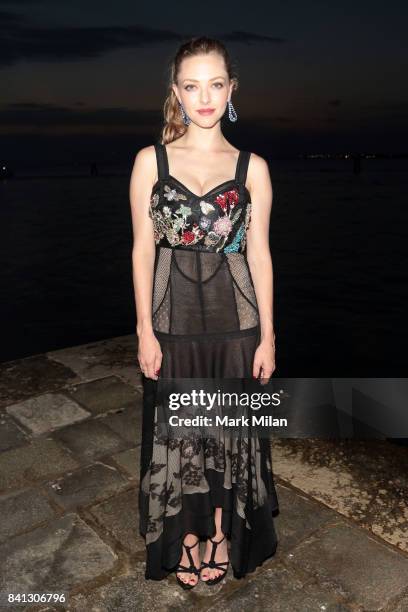 Amanda Seyfried attends the First Reformed party during the 74th Venice Film Festival at San Clemente Palace Hotel on August 31, 2017 in Venice,...