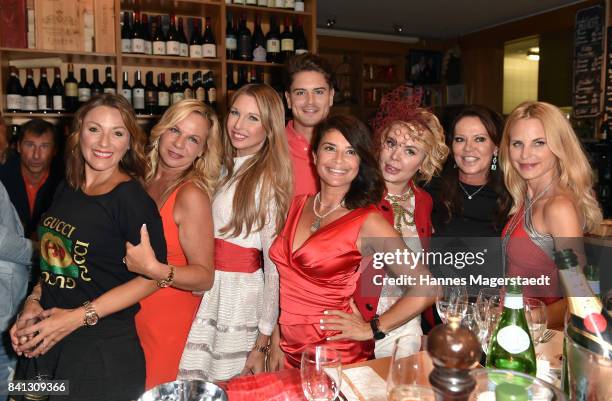 Simone Ballack, Birgit Fischer-Hoeper, Sabine Piller, Dominik Bruntner, Gitta Saxx, Julia K., Carolin Gerdes-Roeben and Sonja Kiefer attend the...