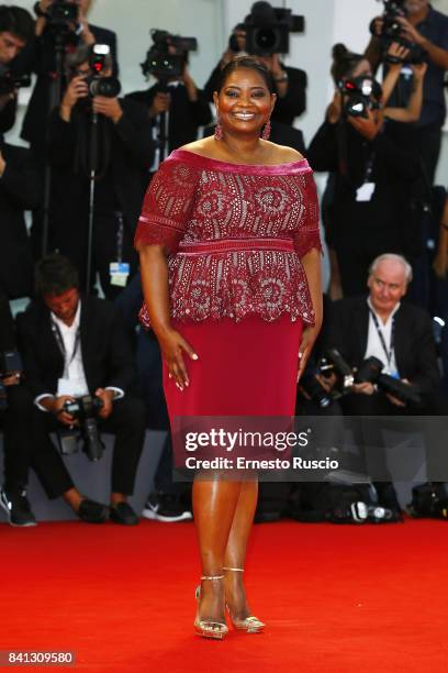 Octavia Spencer walks the red carpet ahead of the 'The Shape Of Water' screening during the 74th Venice Film Festival at Sala Grande on August 31,...