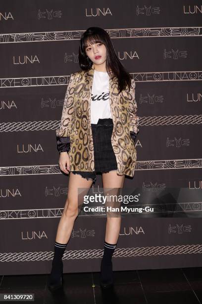 Jimin of South Korean girl group AOA attends the LUNA "LUNA X KYE" Collaboration Collection Photocall on August 31, 2017 in Seoul, South Korea.