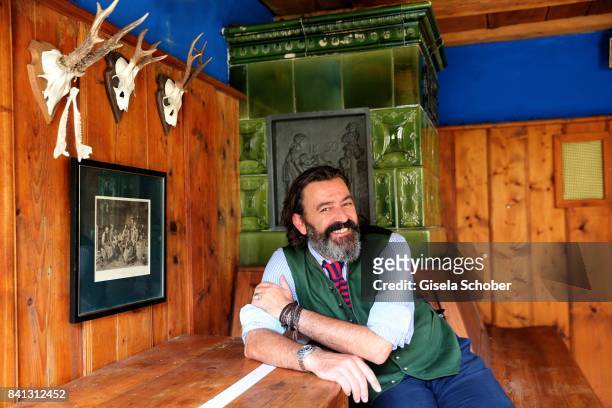 Artist Mauro Bergonzoli during a photo session in his private "Country Atelier" on August 30, 2017 in Kirchheim near Augsburg, Germany.
