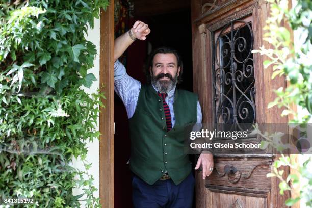 Artist Mauro Bergonzoli during a photo session in his private "Country Atelier" on August 30, 2017 in Kirchheim near Augsburg, Germany.