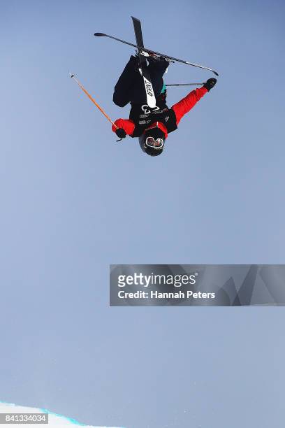 Alex Ferreira of USA competes during the Winter Games NZ FIS Freestyle Skiing World Cup Halfpipe Finals at Cardrona Alpine Resort on September 1,...