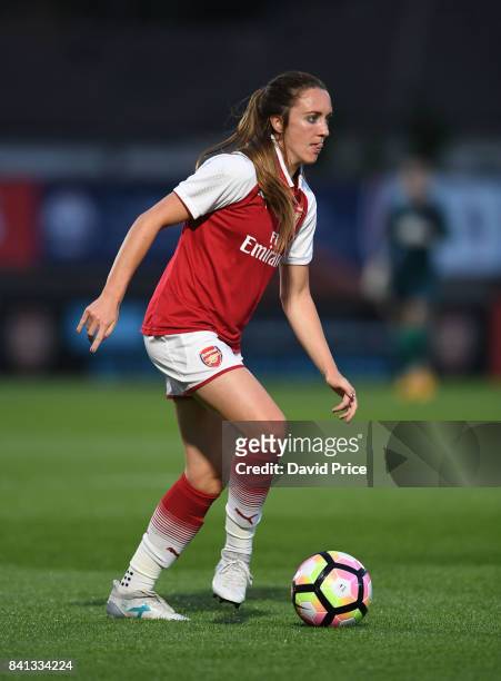 Lisa Evans of Arsenal during the match between Arsenal Women and Everton Ladies at Meadow Park on August 31, 2017 in Borehamwood, England.