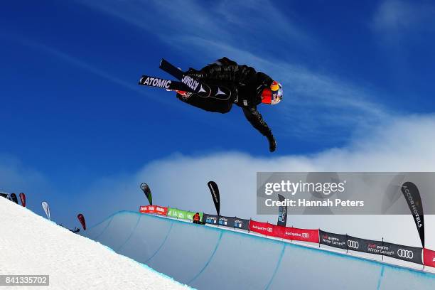 Nico Porteous of New Zealand competes during the Winter Games NZ FIS Freestyle Skiing World Cup Halfpipe Finals at Cardrona Alpine Resort on...