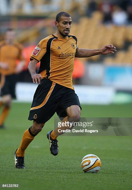 Karl Henry of Wolves runs with the ball during the Coca-Cola Championship match between Wolverhampton Wanderers and Sheffield United at Molineux...
