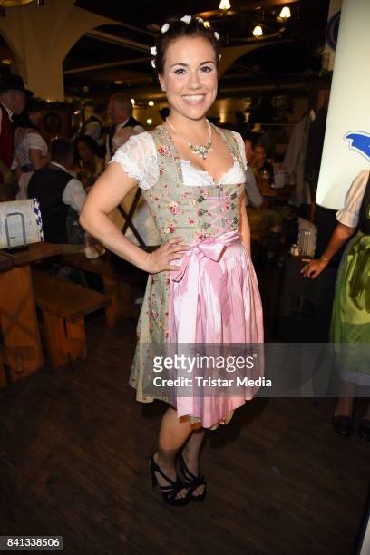 Sarah Tkotsch during the Angermaier Trachten-Nacht at Hofbraeuhaus on August 31, 2017 in Berlin, Germany.