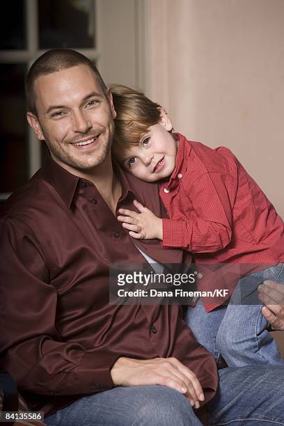 Kevin Federline at home with son Sean on November 29, 2008 in Los Angeles, California. Make-Up Artist Noseph Trinh/MMK Management.