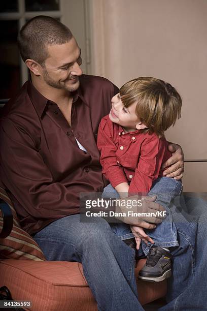 Kevin Federline at home with son Sean on November 29, 2008 in Los Angeles, California. Make-Up Artist Noseph Trinh/MMK Management.