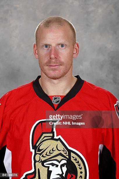 Daniel Alfredsson of the Ottawa Senators poses for his official headshot for the 2008-2009 NHL season.