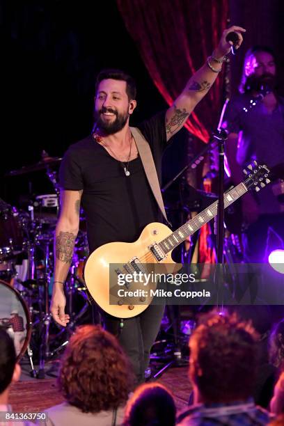 Matthew Ramsey of Old Dominion performs a private concert for SiriusXM at The Cutting Room airing live on SiriusXM on August 31, 2017 in New York...