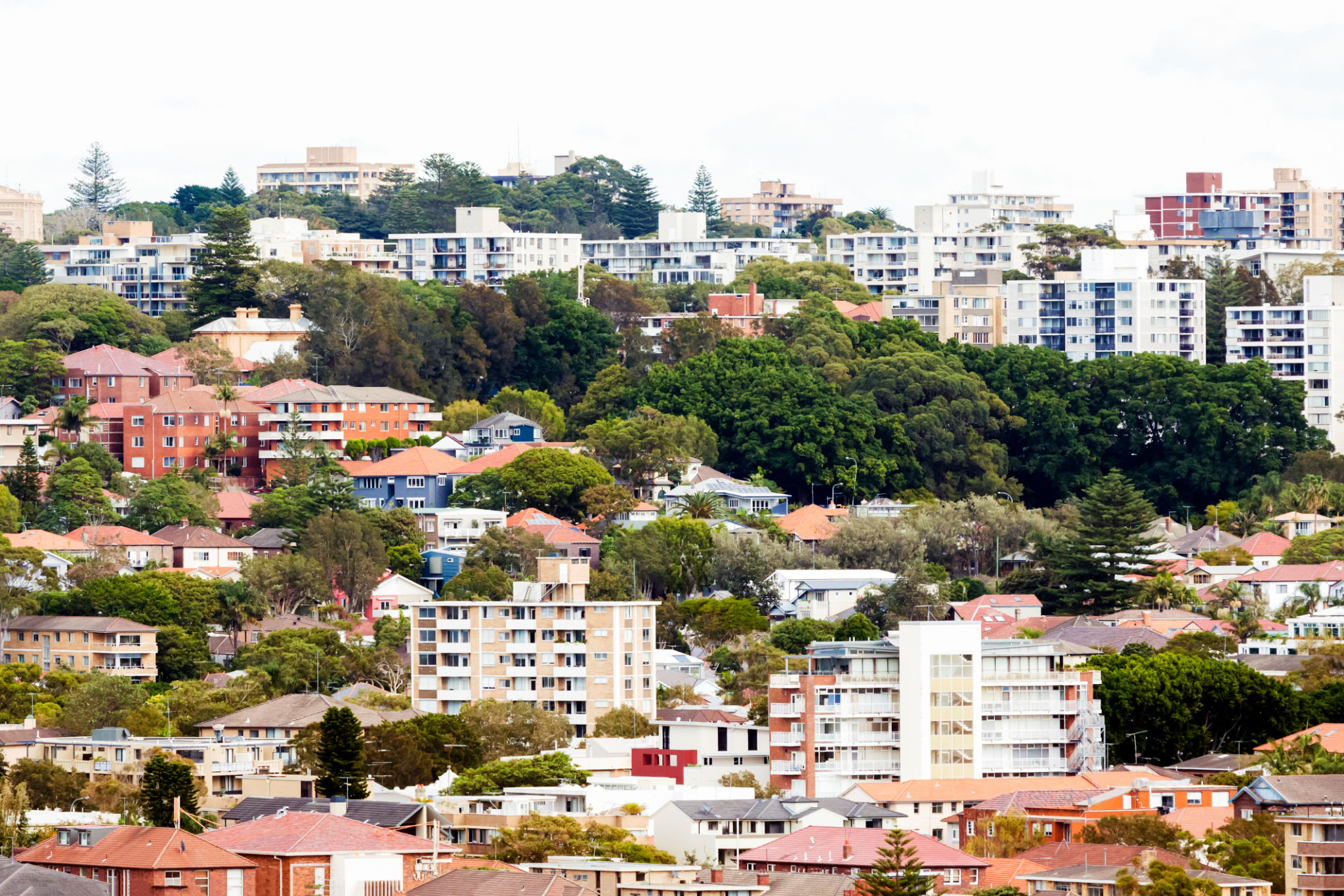 Bondi, beuatiful suburb of Sydney, background with copy space Bondi, beuatiful suburb of Sydney, background with copy space