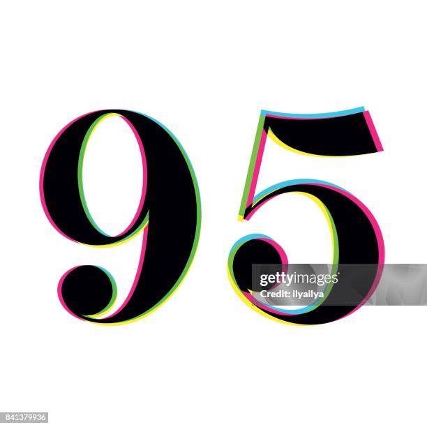 number 95 print overlay design - over 80 stock illustrations