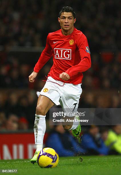 Cristiano Ronaldo of Manchester United in action during the Barclays Premier League match between Manchester United and Middlesbrough at Old Trafford...