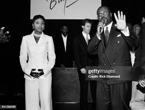 Singer/Songwriter Toni Braxton and LaFace Co-Founder Antonio "L.A." Reid attend LaFace Records platinum celebrates party in Atlanta Georgia. October...