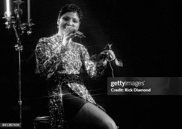 Singer/Songwriter Toni Braxton performs during LaFace Records platinum celebrates party in Atlanta Georgia. October 14, 1993