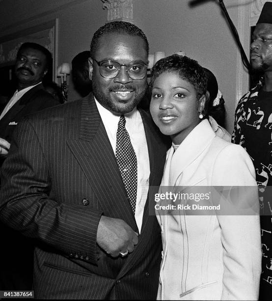 Singer/Songwriter Toni Braxton and LaFace Co-Founder Antonio "L.A." Reid during LaFace Records, Toni Braxton platinum celebration party in Atlanta...