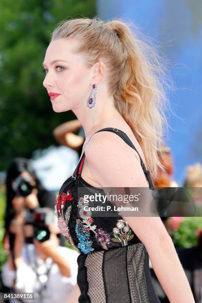 Amanda Seyfried and Ethan Hawke attend the 'First Reformed' premiere during the 74th Venice Film Festival on August 31, 2017 in Venice, Italy....