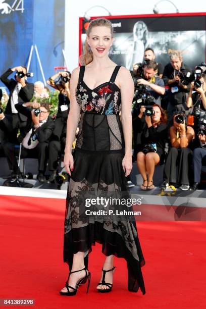 Amanda Seyfried and Ethan Hawke attend the 'First Reformed' premiere during the 74th Venice Film Festival on August 31, 2017 in Venice, Italy....